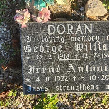 DORAN George William 1918-1985 & Irené Antonia 1922-2014