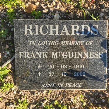 RICHARDS Frank McGuinness 1910-2005