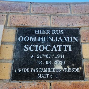 SCIOCATTI Benjamin 1941-2020