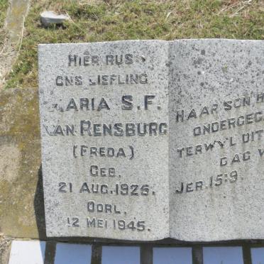 RENSBURG Maria S.F., van 1925-1945