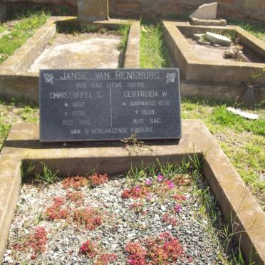 RENSBURG Christoffel G., Janse van Rensburg 1862-1956 &amp; Gertruida W. BARNARD 1870-1939