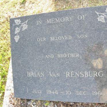 RENSBURG Brian, van 1946-1960