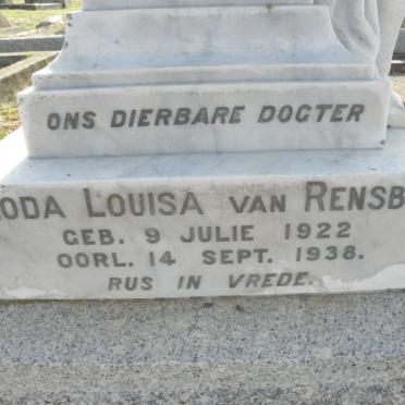 RENSBURG Rhoda Louisa, van 1922-1938