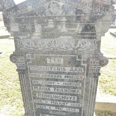 REDELINGHUYS Maria Francina 1856-1934