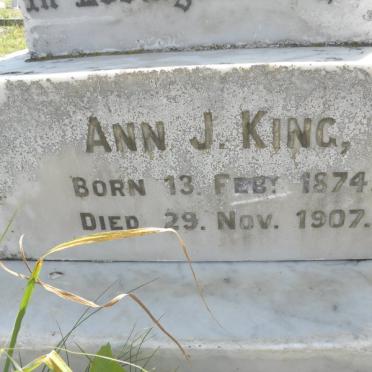 KING Ann J. 1874-1907