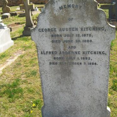 KITCHING George Austen 1878-1880 :: KITCHING Alfred Arderne 1882-1884