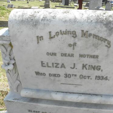 KING John A.S. -1934 &amp; Eliza J. -1934