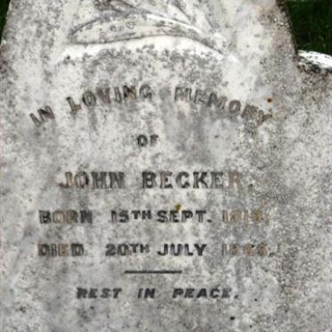 BECKER John 1819-1865