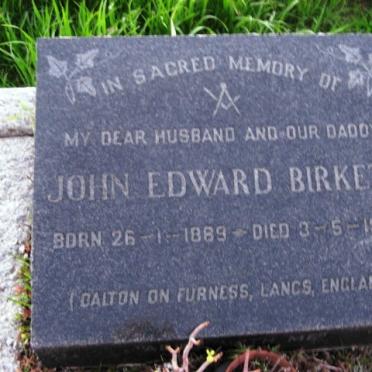 BIRKETT John Edward 1889-1959