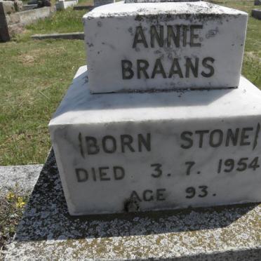 BRAANS Annie nee STONE -1954