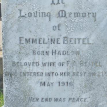 BEITEL Emmeline nee HADLOW -1916