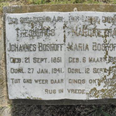 BOSHOFF Theodorus  Johannes 1851-1941 &amp; Margrietha Maria 1897-1950