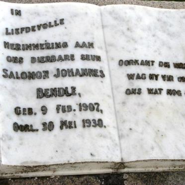 BENDLE Salomon Johannes 1907-1938 :: BENDLE George 1918-1947