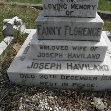 HAVILAND Joseph -1951 &amp; Fanny Florence -1950
