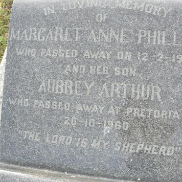 PHILLIPS Margaret Anne -1958 :: PHILLIPS Aubrey Arthur -1980