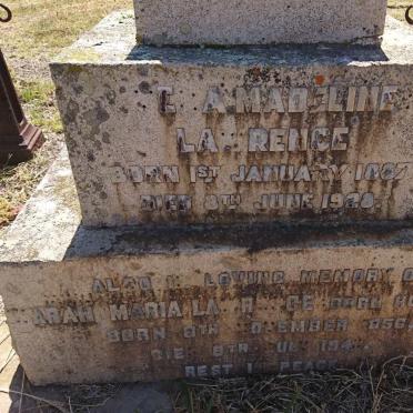 LAWRENCE Vera Madeline 1887-1928 :: LAWRENCE Sarah Maria nee HUDSON 1856-1942