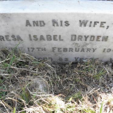 DYMOND Walter W.D. 1880-1921 &amp; Theresa Isabel Dryden -1946