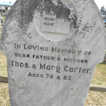 CARTER Thomas &amp; Mary