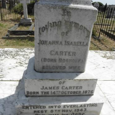 CARTER Johanna Isabella nee BOSHOFF 1876-1943