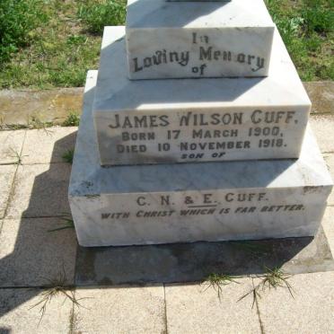 CUFF James Wilson 1900-1918