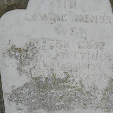 CUFF Joseph 1818-1890 &amp; Caroline Ann 1828-1915