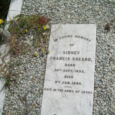 SHEARD Sidney Francis 1893-1894