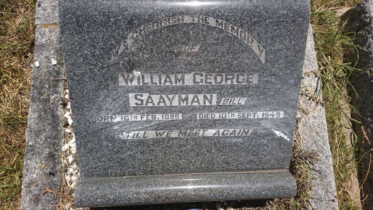 SAAYMAN William George 1895-1949