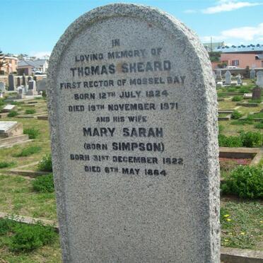 SHEARD Thomas 1824-1871 &amp; Mary Sarah SIMPSON 1822-1864