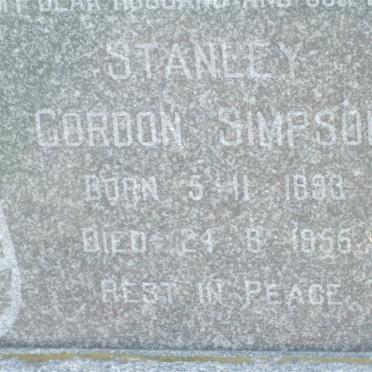 SIMPSON Stanley Gordon 1893-1955