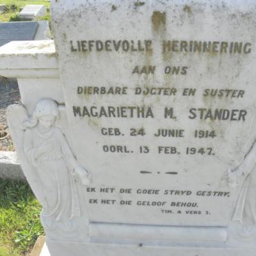 STANDER Magarietha M. 1914-1947