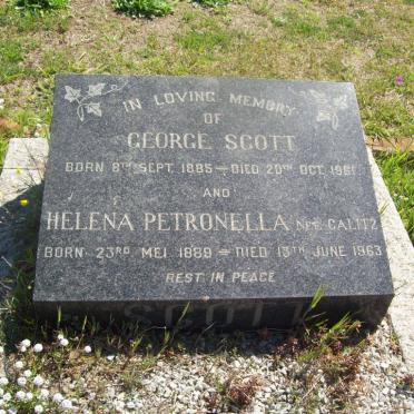 SCOTT George 1885-1961 &amp; Helena Petronella CALITZ 1889-1963