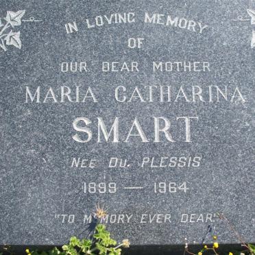 SMART Charles Henry 1892-1962 &amp; Maria Catharina DU PLESSIS 1899-1964