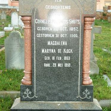 SMUTS Cornelis Mattheus 1857-1900 &amp; Magdalena Maryna DE KOCK 1853-1959