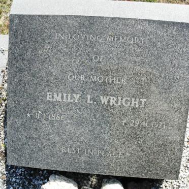 WRIGHT Emily L. 1886-1971