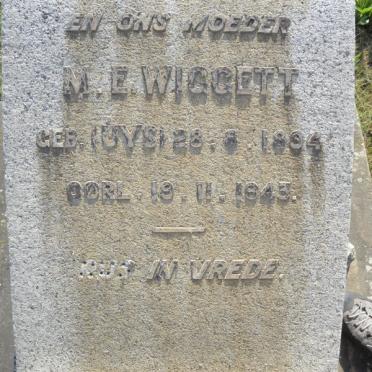 WIGGETT M.E. nee UYS 1894-1943