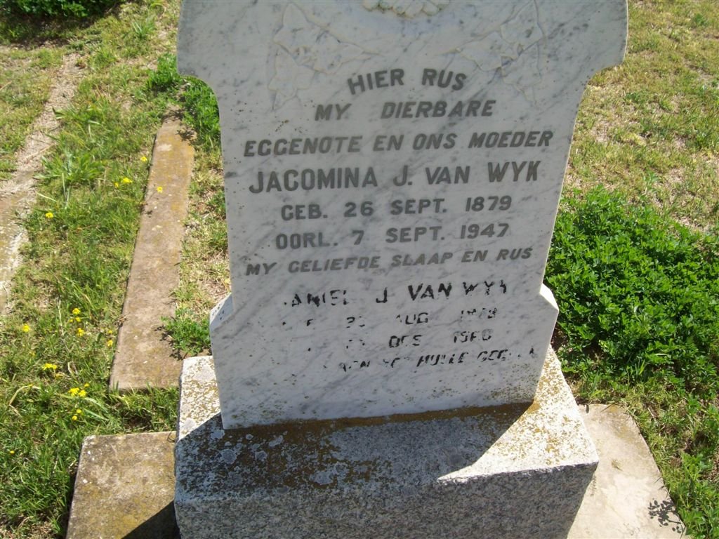 WYK Daniel J., van -1966 &amp; Jacomina J. 1879-1947