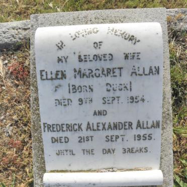 ALLAN Ellen Margaret nee DUCK -1954 :: ALLAN Frederick Alexander -1955