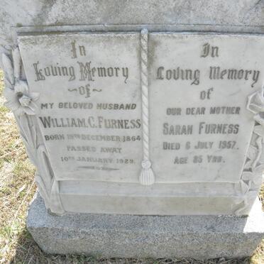 FURNESS William C. 1864-1929 &amp; Sarah -1957