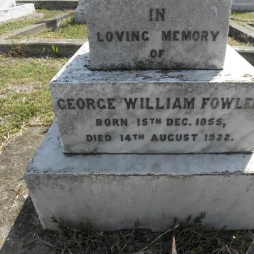 FOWLER George William 1855-1922