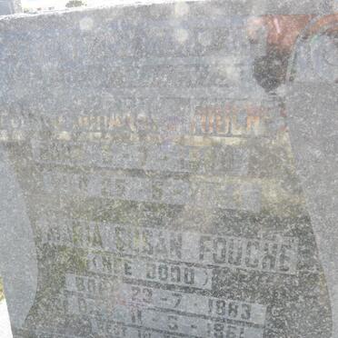 FOUCHE Petrus Johannes 1880-1954 &amp; Maria Susan DODD 1883-1961