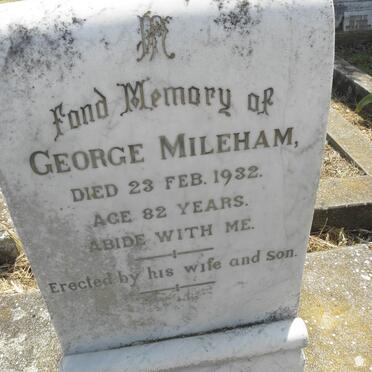 MILEHAM George -1932