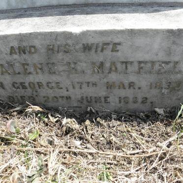 MATFIELD Magdalene H. 1833-1882