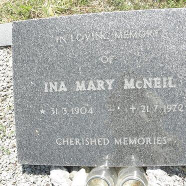 McNEIL Ina Mary 1904-1972