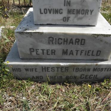 MATFIELD Richard Peter &amp; Hester MOSTERT :: MATFIELD Cecil