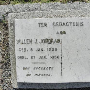 JORDAAN Willem J. 1896-1950