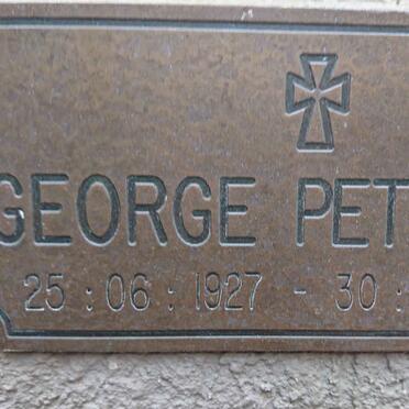 PETERSON George 1927-2003