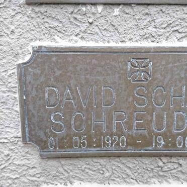 SCHREUDER David Schalk 1920-1999