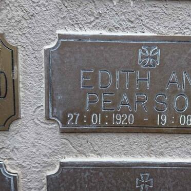 PEARSON Edith Ann 1920-1998