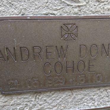 COHOE Andrew Donald 1929-2010