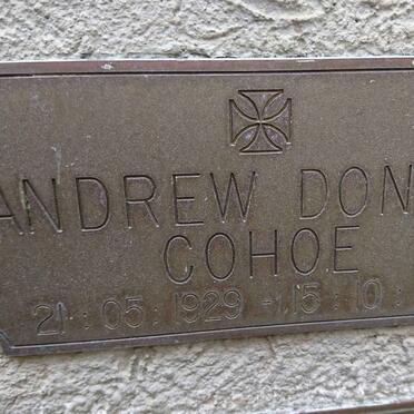 COHOE Andrew Donald 1929-2010